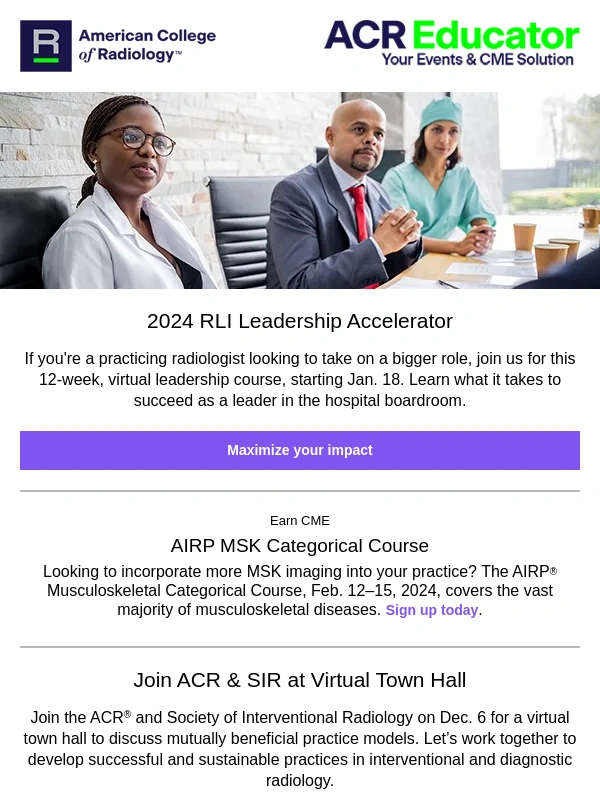Acr - Succeed as a Leader in the Hospital Boardroom