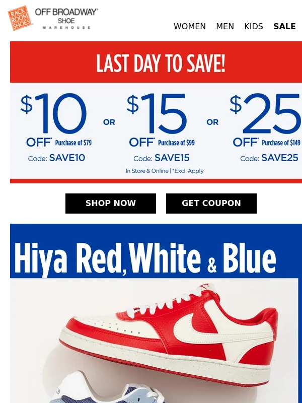Off Broadway Shoes - LAST DAY: Up to $25 OFF