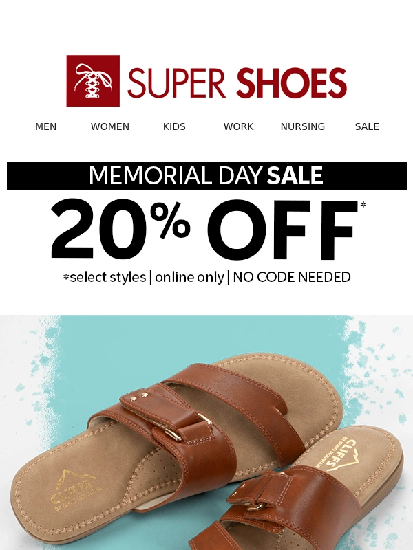 Super Shoes - Save BIG This Memorial Day