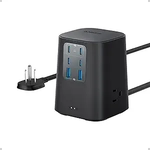 Anker 9-in-1 Charging Station w/ 100W Type-C + 3x AC (Black or White)