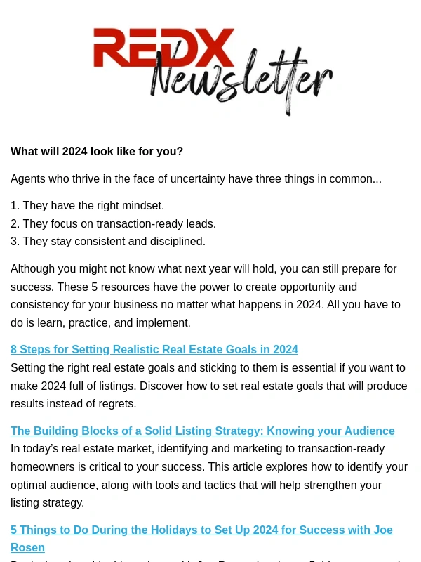 Redx - You need these 3 things in 2024