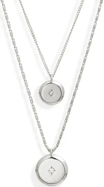 Nordstrom Cubic Zirconia Starburst Pendant Necklace Set