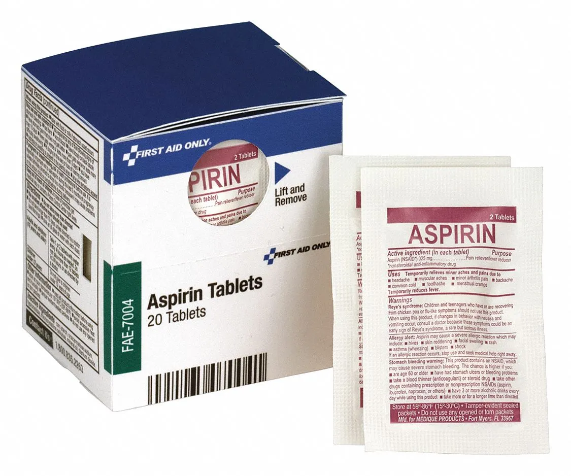 First Aid Only Aspirin Tablets Refill