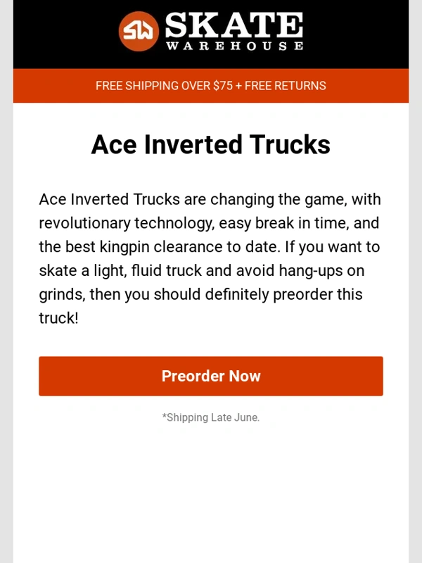 Skate Warehouse - PREORDER Ace AF1 Inverted Trucks