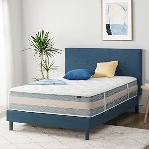 ZINUS 12 Inch Cooling Comfort Support Hybrid Mattress [New Version], Queen, Fiberglass Free, Medium Plush, Cooling Motion Isolation, Certified Safe Foams & Fabric, Mattress in A Box