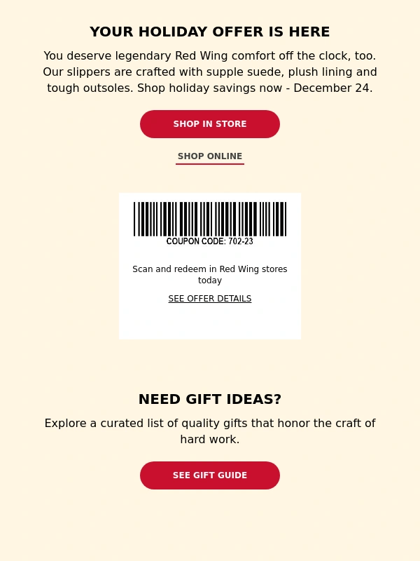 Red Wing Shoes - Buy 2 get 1 on accessories