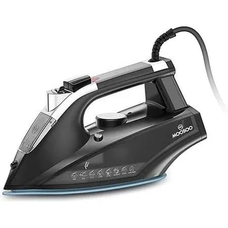 Moosoo Steam Iron 1800w Dry Iron Lightweight Anti-drip Iron with Auto-Off