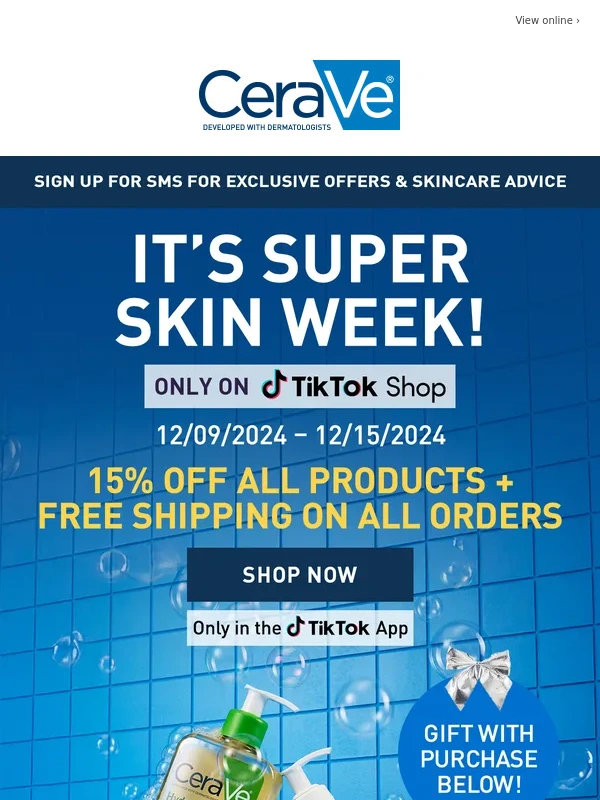 CeraVe - ? 15% OFF + FREE SHIPPING ON ALL ORDERS!
