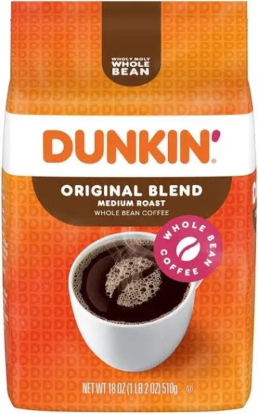 Dunkin Original Blend Medium Roast Whole Bean Coffee