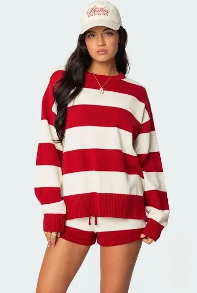 Edikted Women's Riley Oversized Striped Sweater