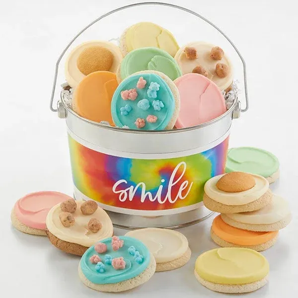 Cheryl's Cookies Rainbow Smile Cookie Gift Pail