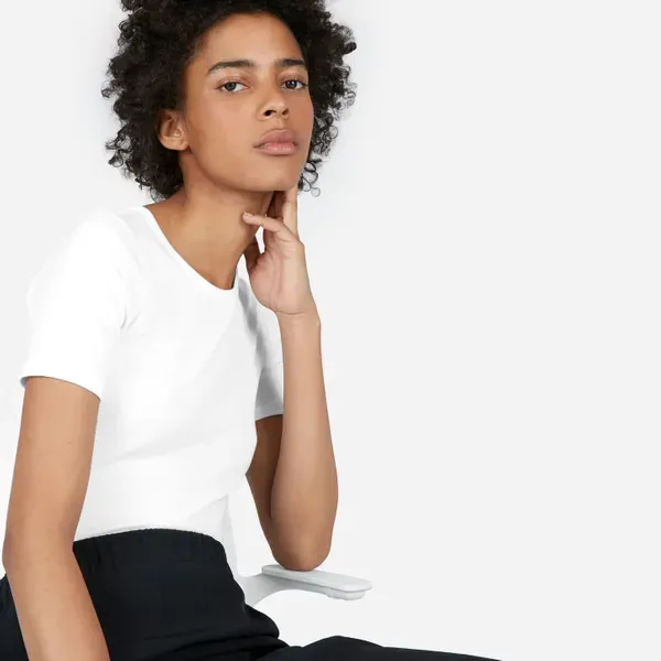 Everlane Pima Micro Rib Crew Tee