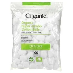 Cliganic Organic Super Jumbo Cotton Balls