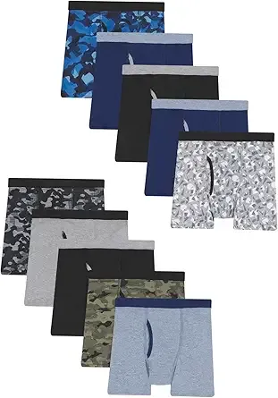 $9.74: 10-Pack Hanes Boys' Comfort Flex and ComfortSoft Boxer Briefs at Amazon