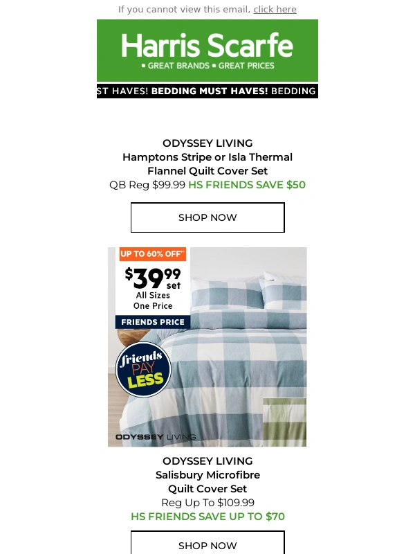 Harris Scarfe - Under $50 | Bedding Must-Haves