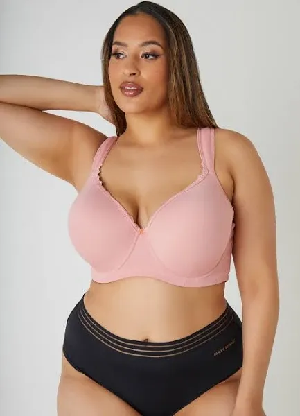 Ashley Stewart Plus Size Lace Trimmed Butterfly Bra