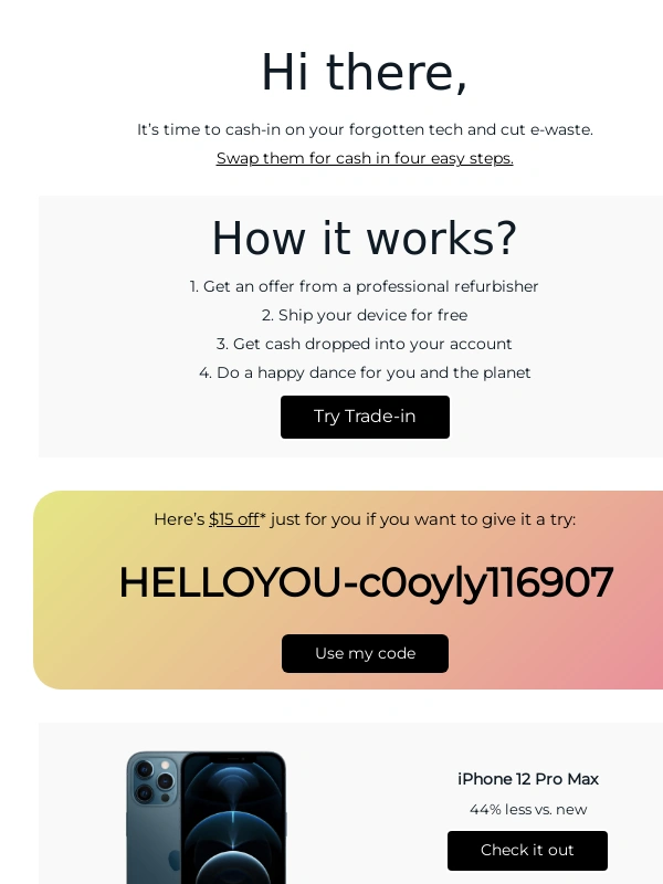 Back Market - Ta-da! Get cash from your old tech