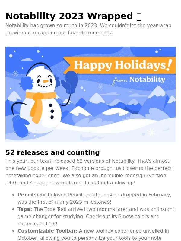 Notability - Notability 2023 Wrapped ?