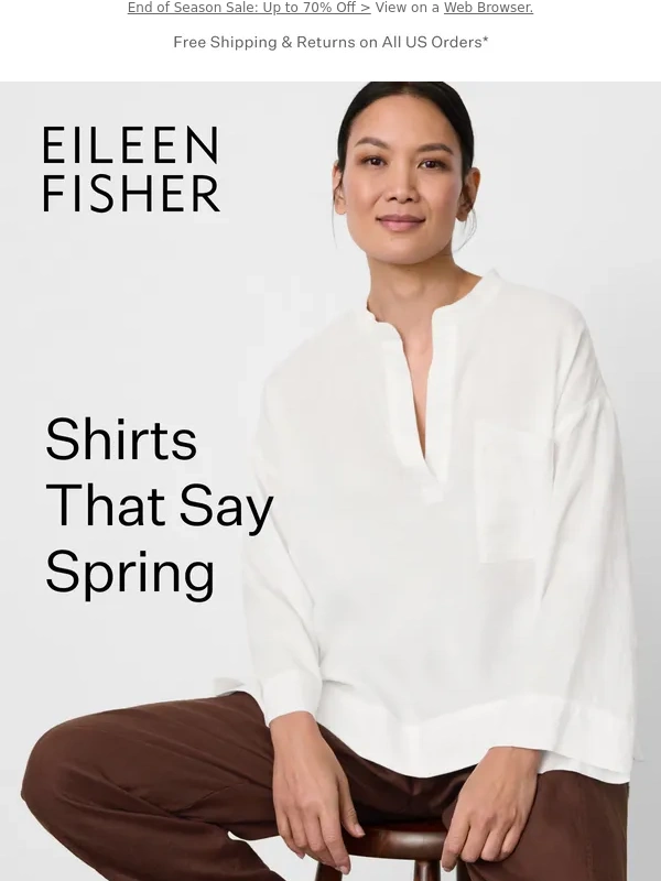 Eileen Fisher - Our Breeziest Button-Ups