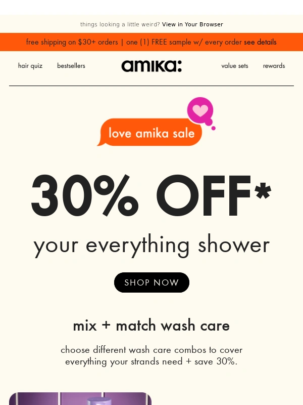 Amika - Mix,match + save 30% on wash care