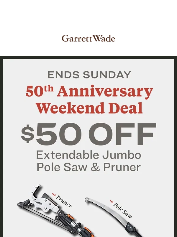 Garrett Wade - ? $50 OFF!