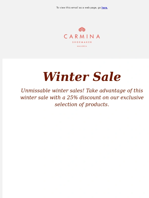 CARMINA - Winter sales with a 25% discount