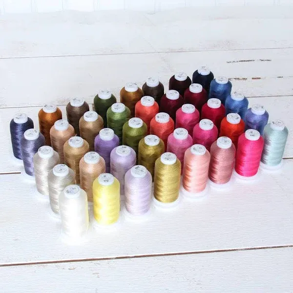 40 Cones of 500 Meters Polyester Machine Embroidery Thread