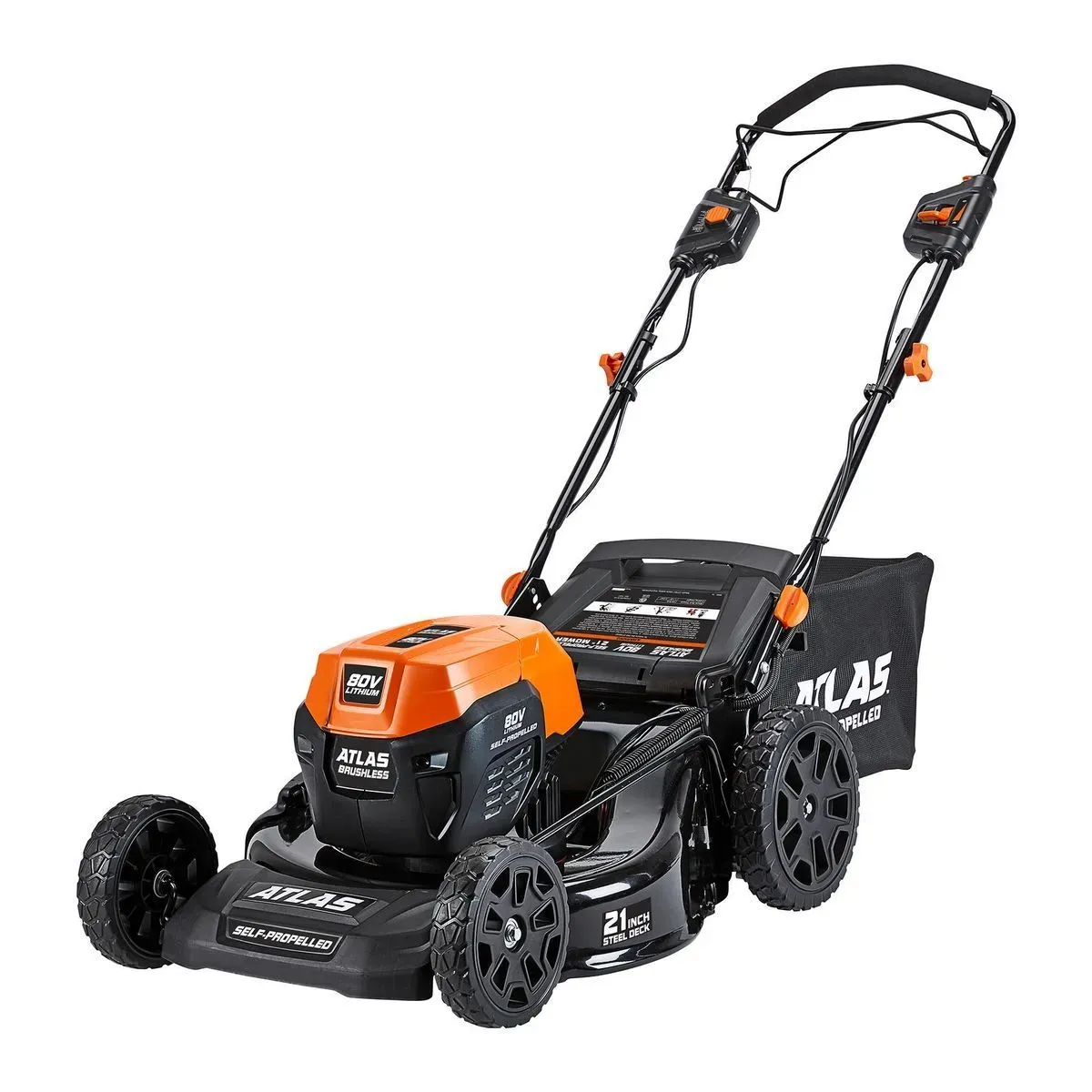Atlas 80V Brushless Cordless 21 in. Self-Propelled Lawn Mower (Tool Only