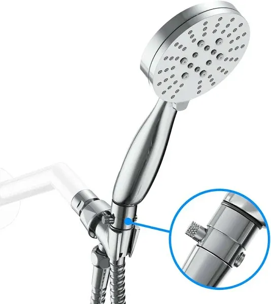 HammerHead Showers All Metal 3-Spray Handheld Shower Head