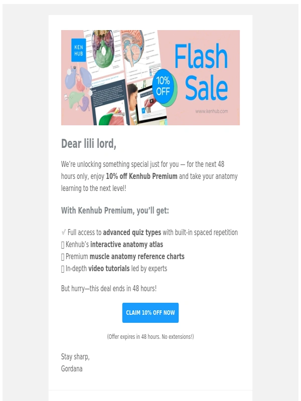 kenHub - ⏰ 48 Hours Only: Save 10% Off Kenhub Premium