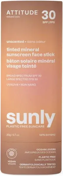 Attitude Tinted Mineral Sunscreen Face Stick