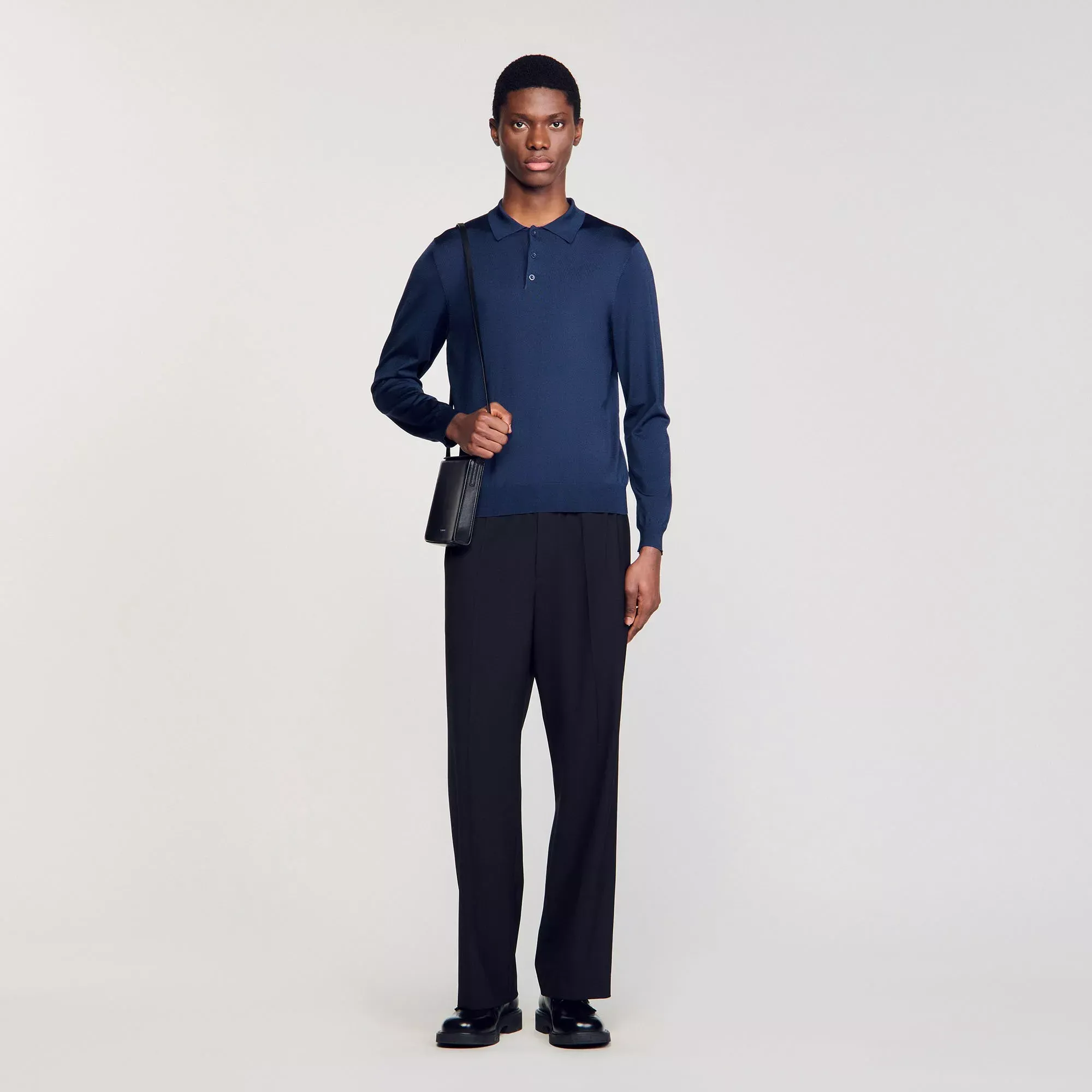 Sandro Ribbed polo shirt - male - shirts &amp; Polos