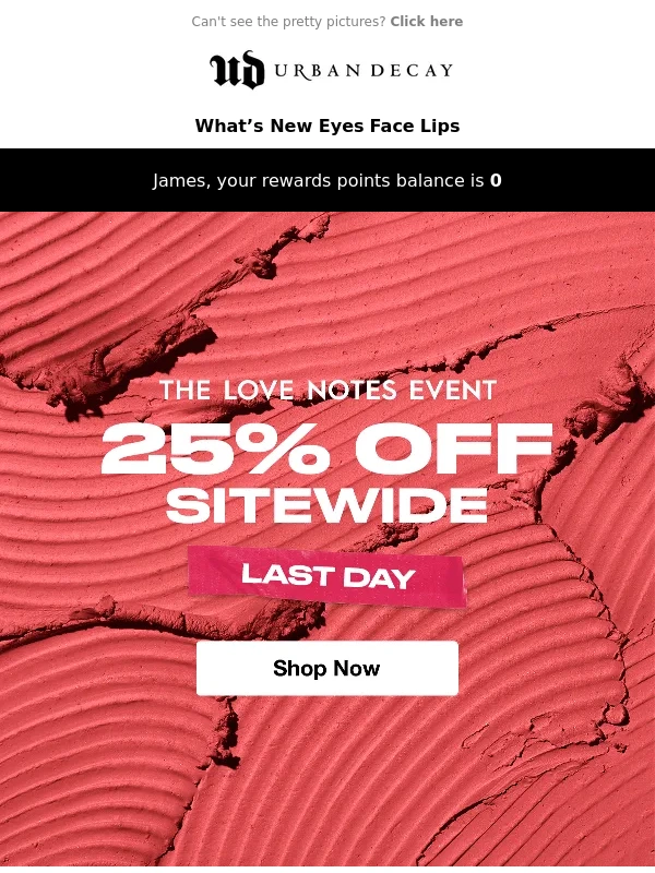 Urban Decay - Last Chance! 25% Off EVERYTHING Ends Tonight!