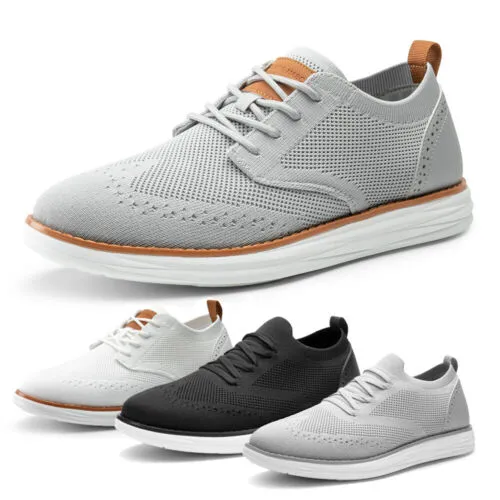 Mens Dress Oxfords Sneakers Casual Mesh Breathable Lightweight Walking Shoes