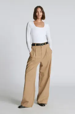Everlane The Long-Sleeve Supima Square-Neck Bodysuit