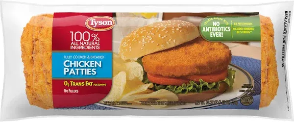 Tyson Fully Cooked Chicken Patties (Frozen)