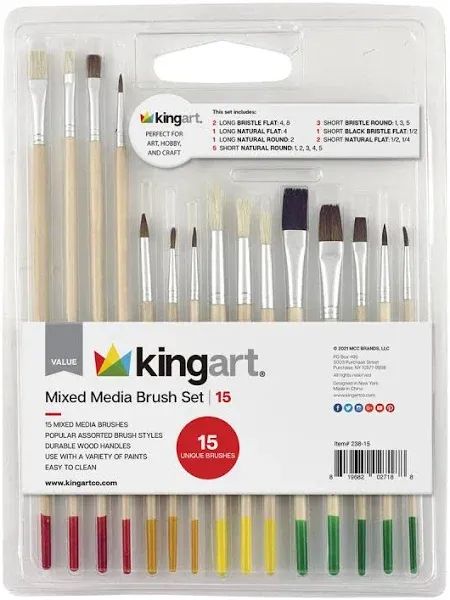Kingart Value Pack All-Purpose Brush Set