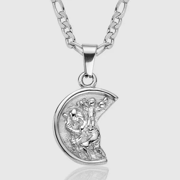 CRAFTD Men's Silver St. Christopher Pendant Necklace