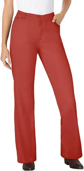 Woman Within Plus Size Wide-Leg Stretch Denim Jeans