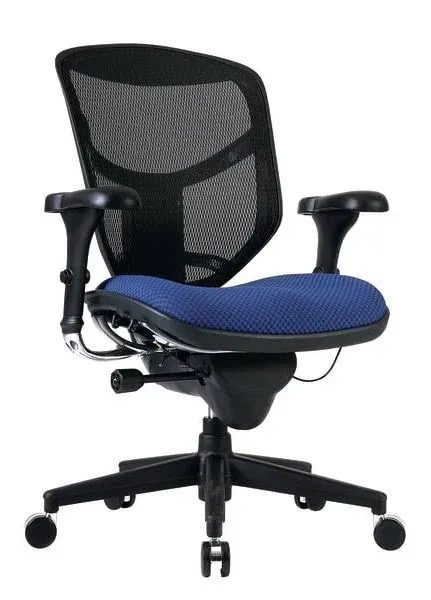 WorkPro Quantum 9000 Series Ergonomic Mesh/Premium Fabric Mid-Back Chair