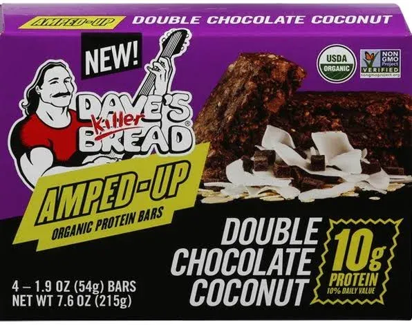 Dave's Killer Bread Amped-Up Double Chocolate Coconut Organic Protein Bars