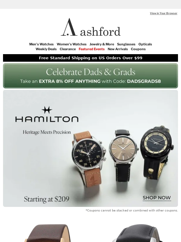 Ashford - Hamilton Watches: Enduring Style,Unmistakable Value