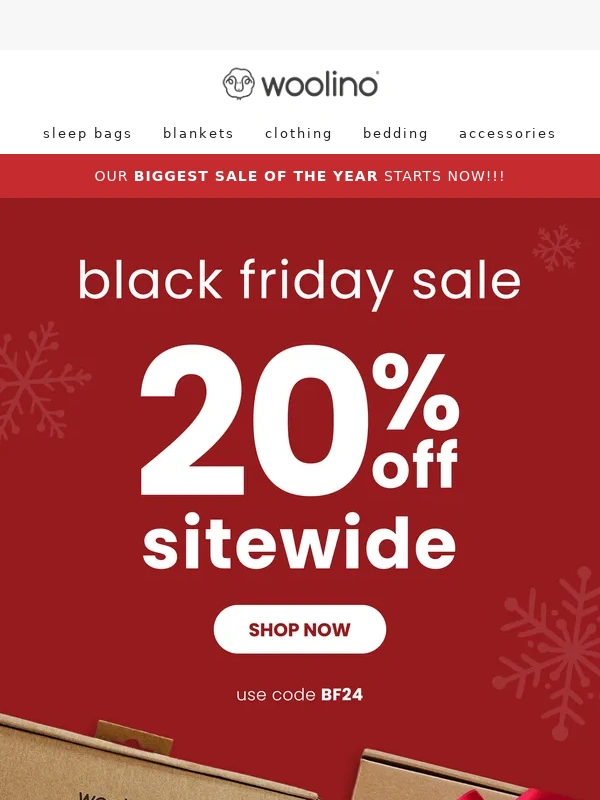 woolino - ? Our BIGGEST sale of the year STARTS NOW!