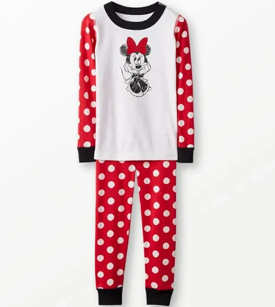Kids Hanna Andersson Disney Minnie Mouse Dot Long John Pajama Set Minnie Mouse in 100% Cotton