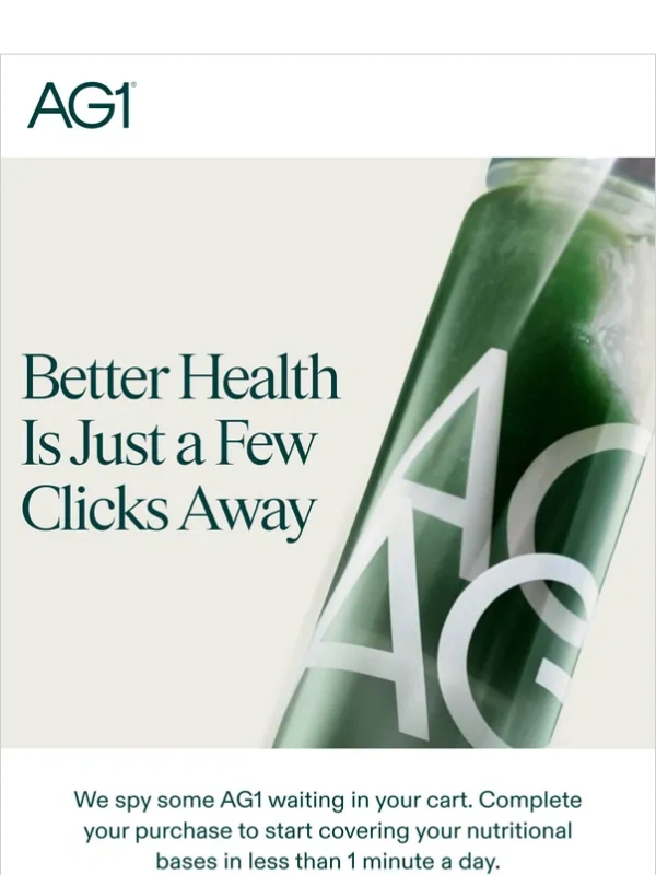 AG1 by Athletic Green - Better mornings lead to better days