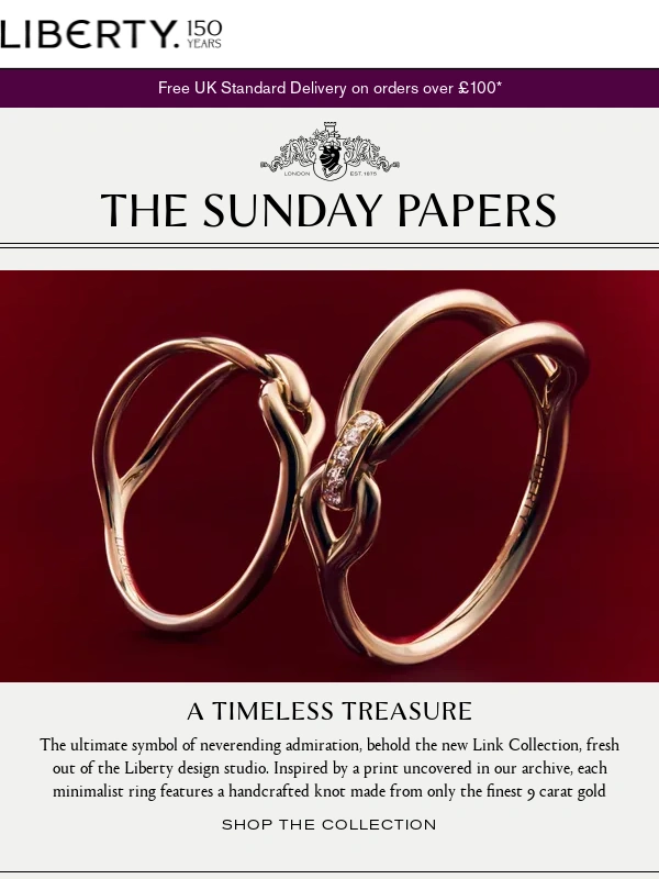 Liberty - The Sunday Papers: The timeless appeal of a Liberty Link ring