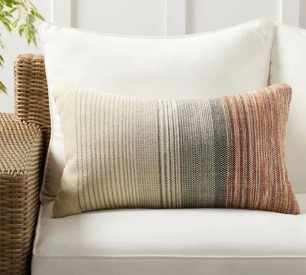Pottery Barn Ermine Outdoor Lumbar Pillow
