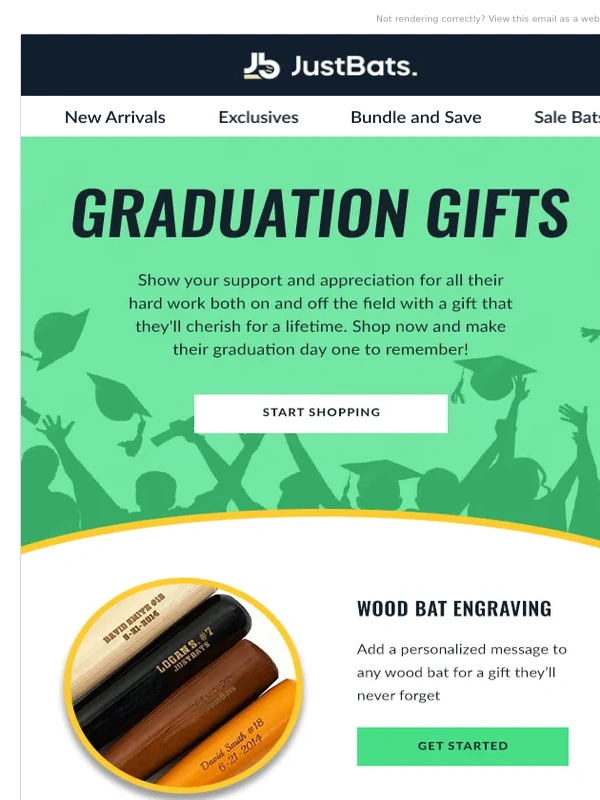 JustBats.com - Graduation Gifts for Ballplayers ?