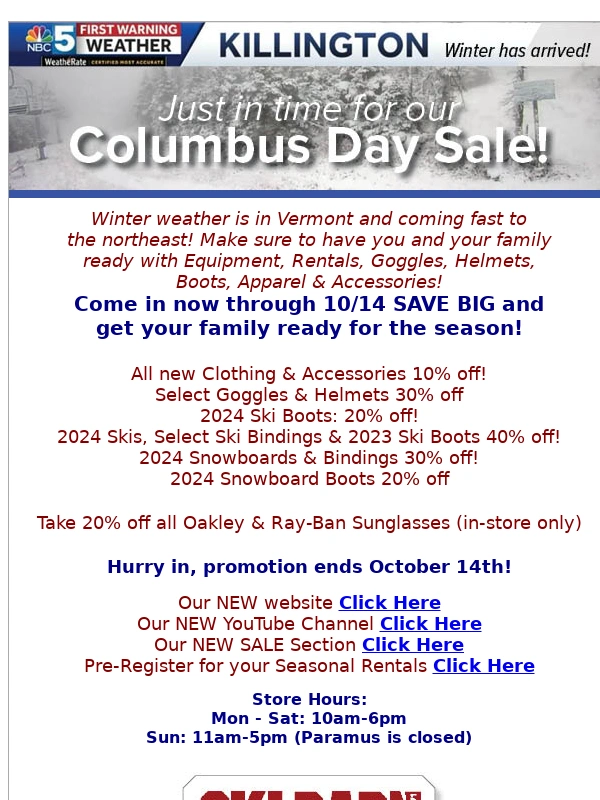 Ski Barn - BIG SALE!