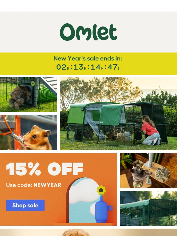 Omlet - Get 15% off in our New Years sale